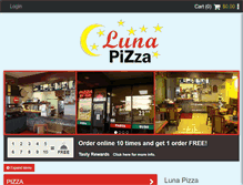 Tablet Screenshot of lunapizzarestaurant.com